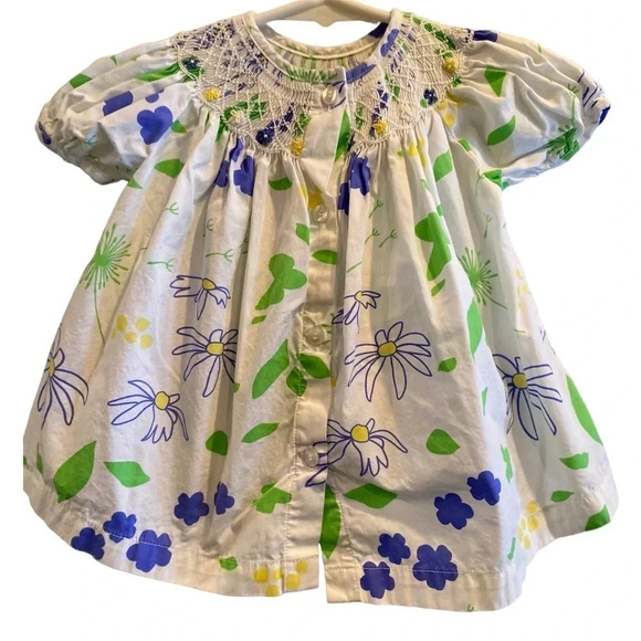 NANTUCKET KIDS BOUTIQUE EUC GIRLS EASTER DRESS BABY INFANT SIZE 6 9 MONTHS MTHS - Picture 3 of 4